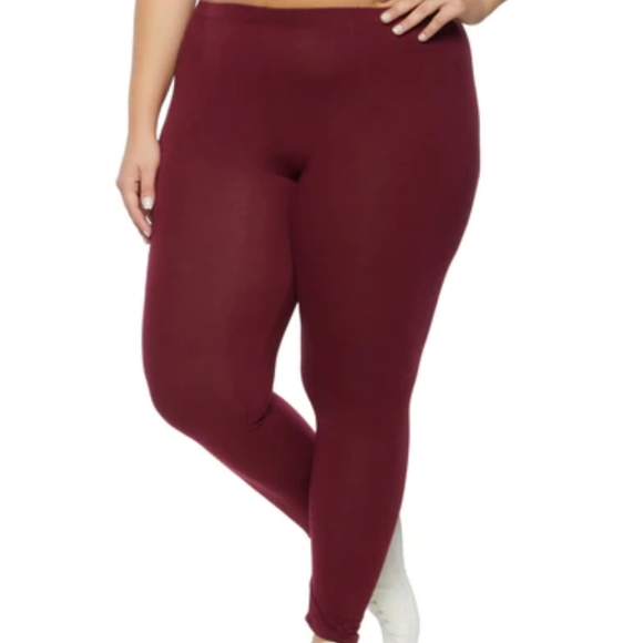 Pants - Wine Burgandy Red Leggings Plus Size 3xl NWOT